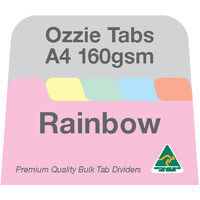 Ozzie Tabs A4 Rainbow Tabs 160gsm