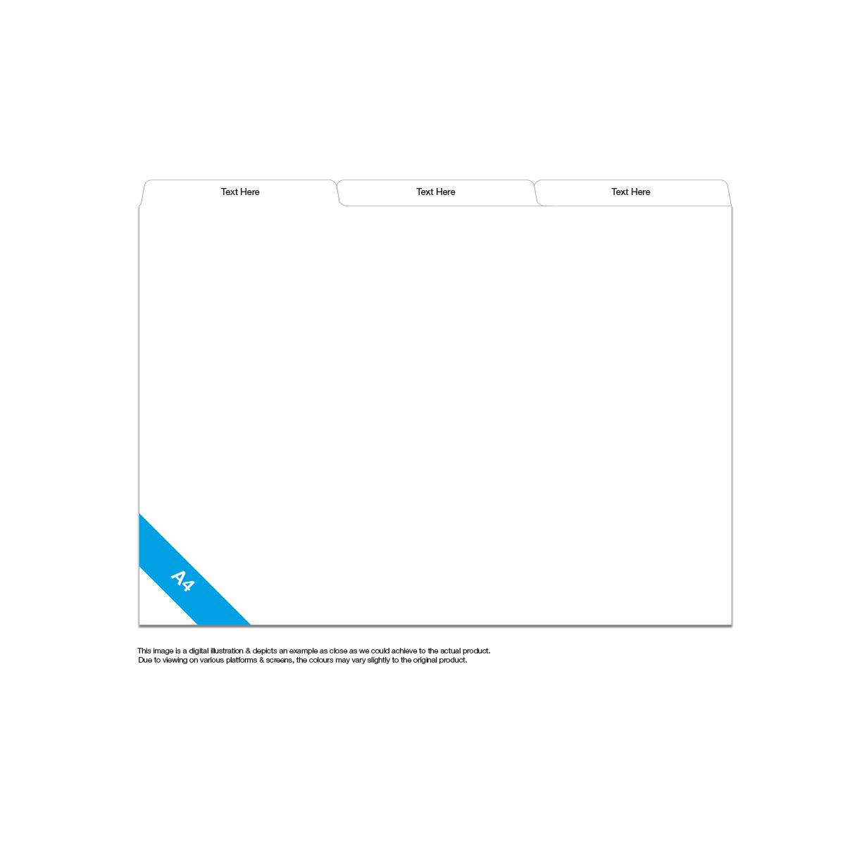 3 Tabs Per Set A4 - Printed To Your Requirements - Black Print On Tab